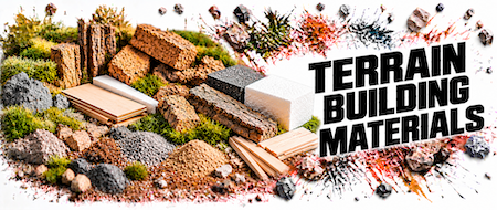 Materials for building gaming terrain, bases and dioramas